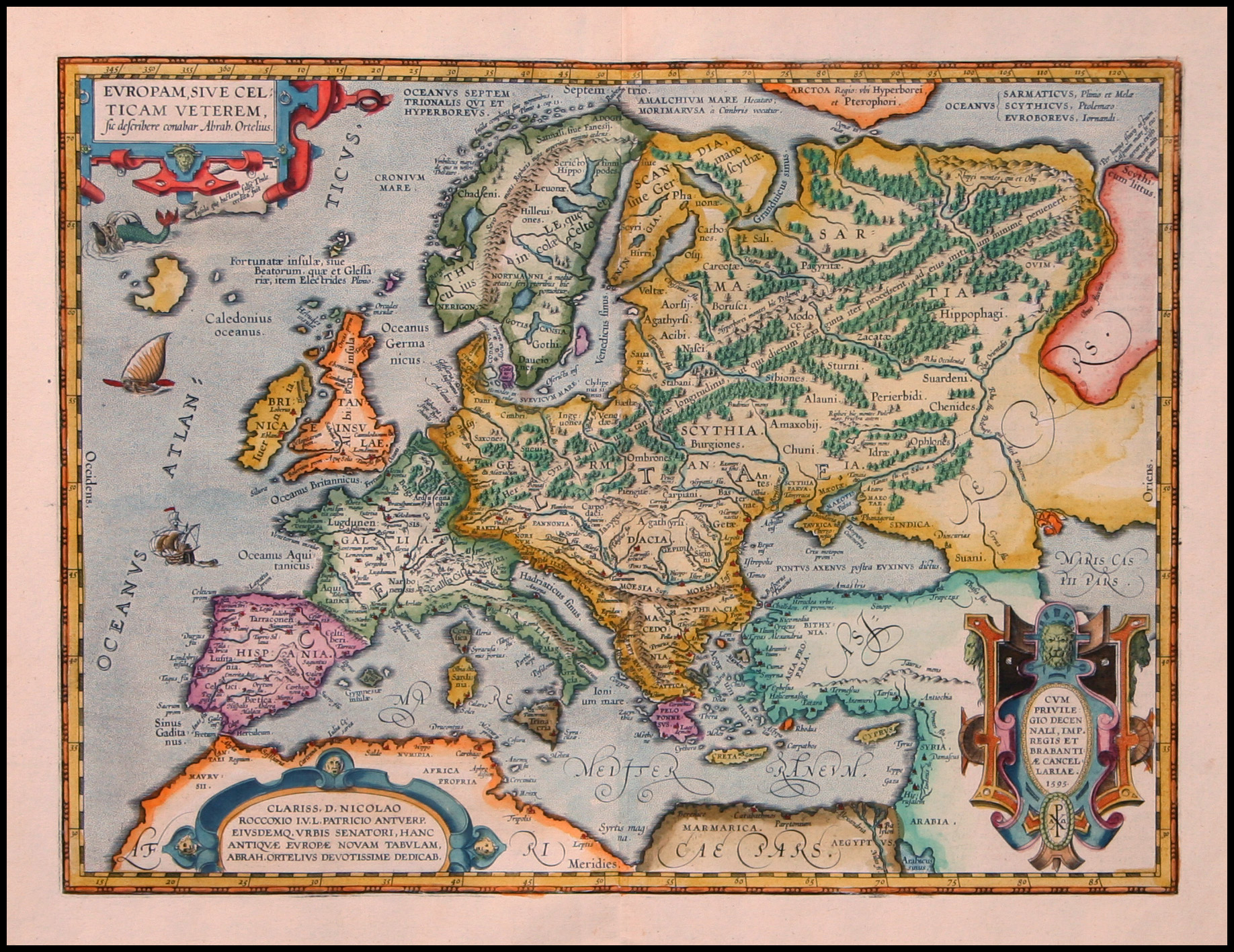 Глава 1 Карта Европы в кельтские времена Абрахама Ортелия, 1595 г (1)